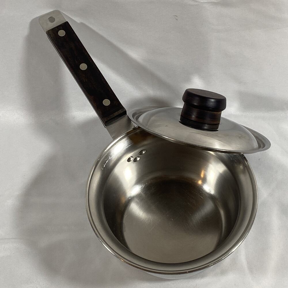 Farberware Triple Ply Stainless Aluminum Birch Wood 1 qt saucepan & Lid Bronx NY
